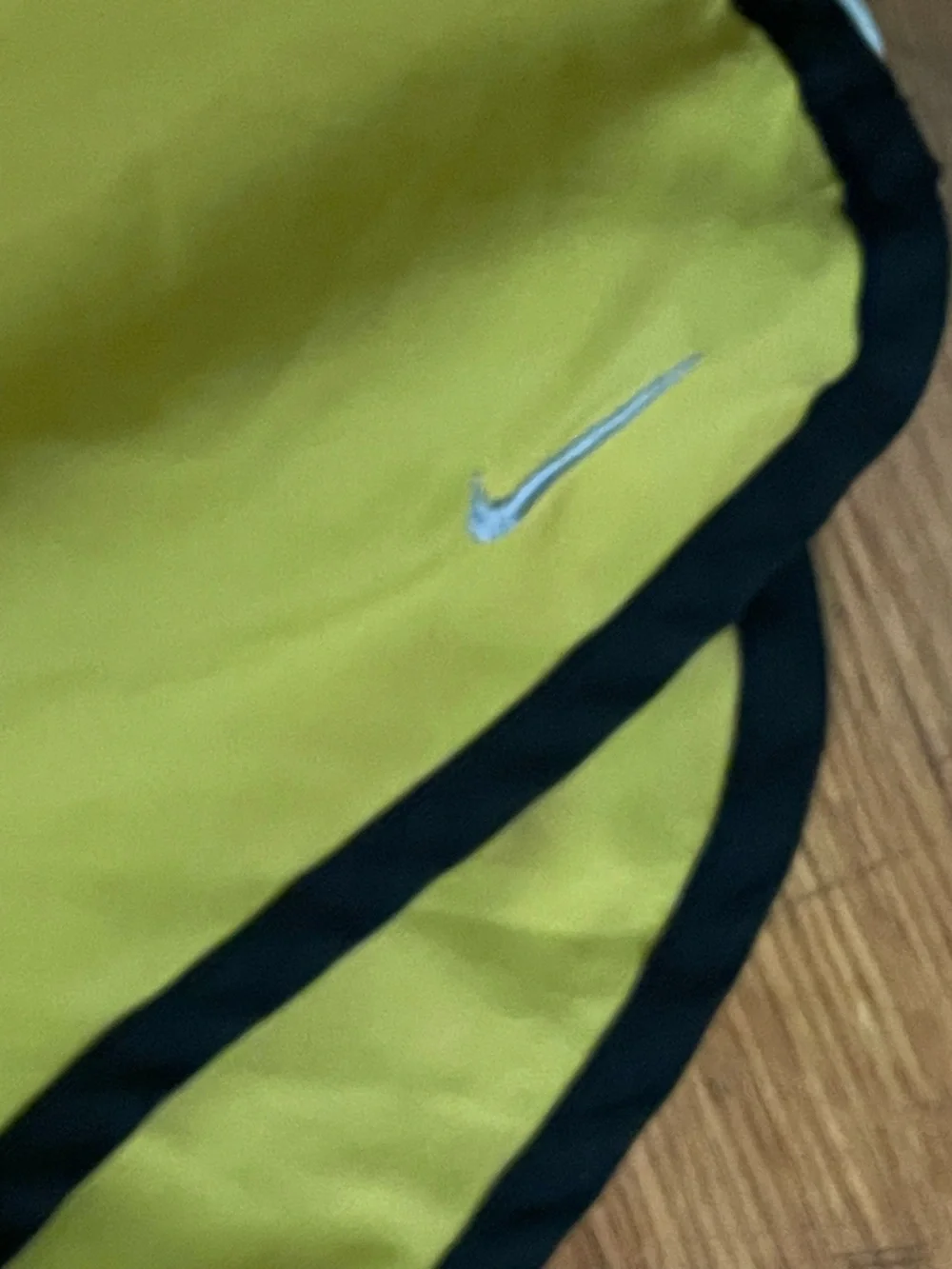 Nike Yellow Women's Athletic Shorts with Black Trim